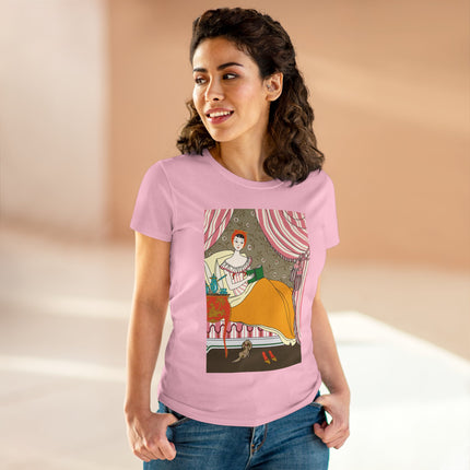 A Moment of Elegance and Comfort Women's Midweight Cotton Tee