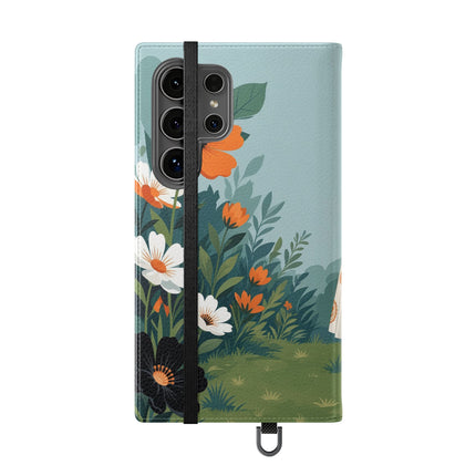 🌼🖤 The Ladies Of The Garden Promenade Flip Case – Art Deco Floral Fashion