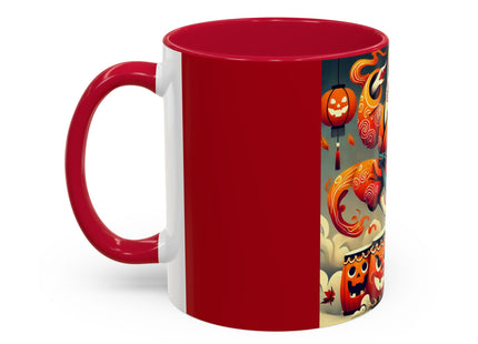 Jack-O’-Lantern Drums & The Kabuki Rabbit Colorful Mugs (11oz, 15oz)