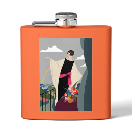 Rainbow Reverie Stainless Steel Flask – Elegant Renewal & Serene Beauty