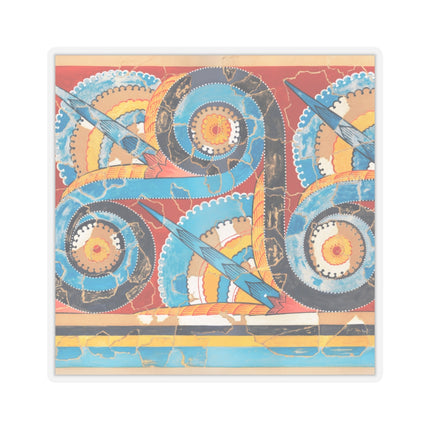 Reproduction of S-Spiral Frieze by Emile Gilliéron Kiss-Cut Stickers (4 Sizes)