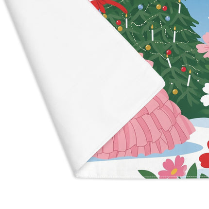 🎄🌸 The Lady Of The Christmas Rose Placemat – Art Deco Holiday Romance