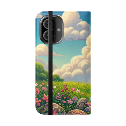 🪁🐉 Geisha Kitten and the Dragon Kite Flip Case – Joyful Flight & Dragon Spirit