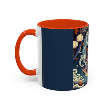 Skeleton Kabuki Performer Colorful Mugs (11oz, 15oz)