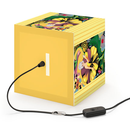 Enchanted Pansy Elegance Light Cube Lamp