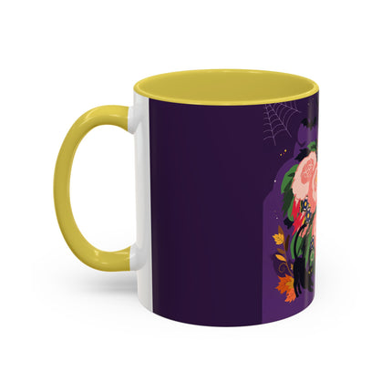 🌹🎃 The Lady Of The Haunted Rose Garden Colorful Mug – Romantic Halloween Charm