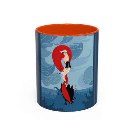 Siren of the Waves Colorful Mugs – Dramatic Sea Power & Bold Elegance