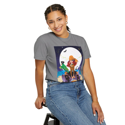 Moonlit Pirate Halloween Unisex Garment-Dyed T-shirt