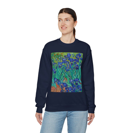 Irises by Vincent Van Gogh Heavy Blend™ Crewneck Sweatshirt