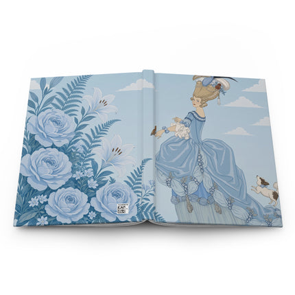 🩵🌸 The Lady Of The Blue Rose Garden Hardcover Journal – Classical Floral Elegance