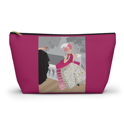 The Red Bird Cosmetic Bag – Graceful Storybook Charm & Quiet Mystery