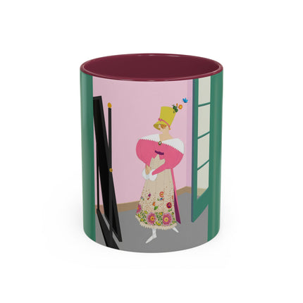 The Yellow Hat Colorful Mugs – 1920s Vogue Whimsy & Playful Elegance
