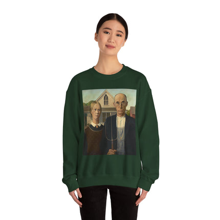 American Gothic by Grant Wood Heavy Blend™ Crewneck Sweatshirt