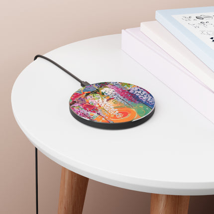 Golden Wisteria Elegance Wireless Charger