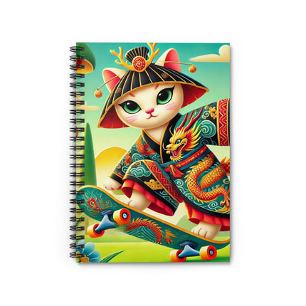 Dragon Dance on Wheels Spiral Notebook - Ruled Line