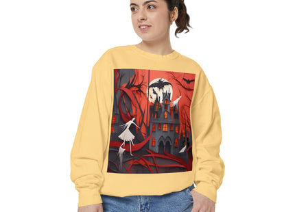 Halloween Night Scene Unisex Garment-Dyed Sweatshirt