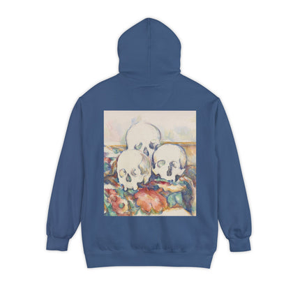 The Three Skulls by Paul Cézanne Unisex Garment-Dyed Hoodie