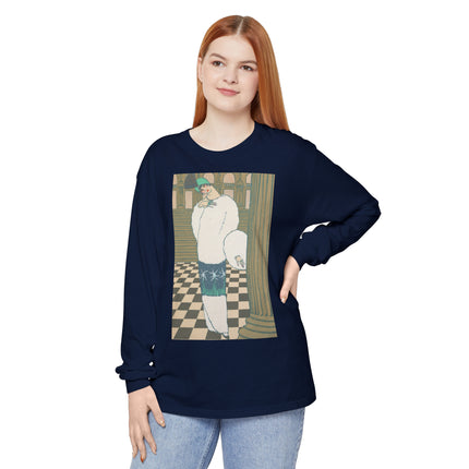 Les Hermines by Georges Lepape Garment-dyed Long Sleeve T-Shirt