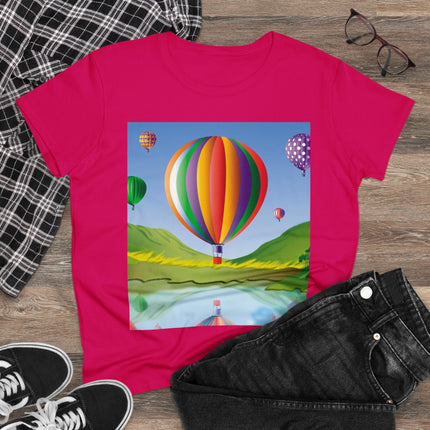 Colorful Heights Women's Midweight Cotton Tee