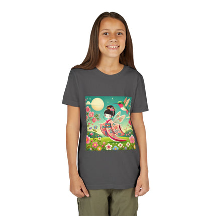 Geisha Fairy and the Hummingbird Blossom Youth Short Sleeve Tee