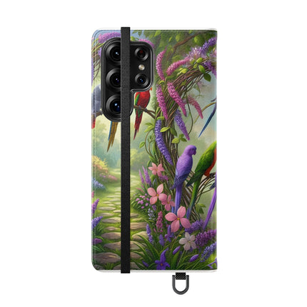 🧚🦜 Lavender-Winged Fairy Flip Case – Dreamy Elegance & Spring Whimsy