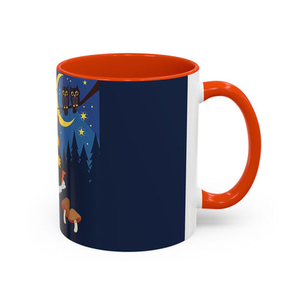 🎃🐈‍⬛ The Little Pumpkin Witch And Her Black Cat Colorful Mug – Whimsical Halloween Charm