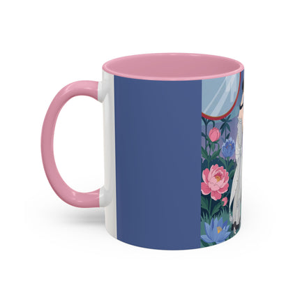 Whispers to the Golden Songbird Colorful Mugs – Art Deco Garden Elegance