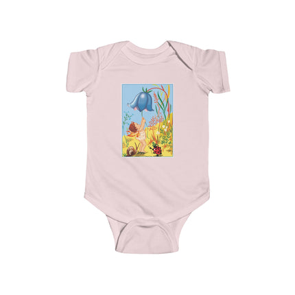 Whimsical Encounters: A Fairy’s Delight Baby Bodysuit – Garden Magic & Playful Charm