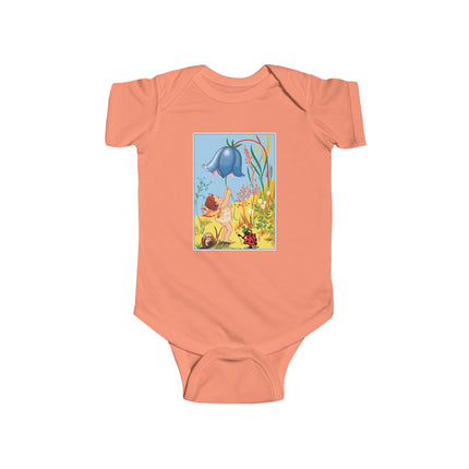 Whimsical Encounters: A Fairy’s Delight Baby Bodysuit – Garden Magic & Playful Charm