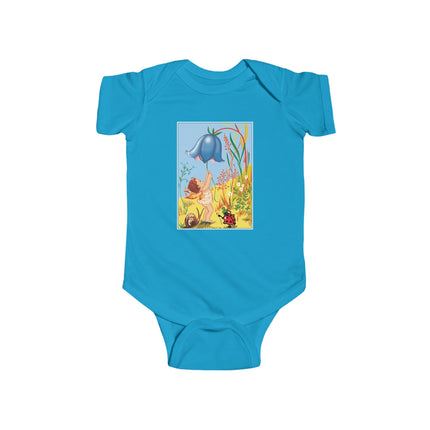 Whimsical Encounters: A Fairy’s Delight Baby Bodysuit – Garden Magic & Playful Charm