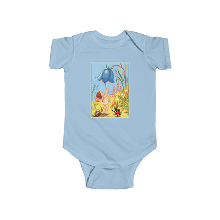 Whimsical Encounters: A Fairy’s Delight Baby Bodysuit – Garden Magic & Playful Charm