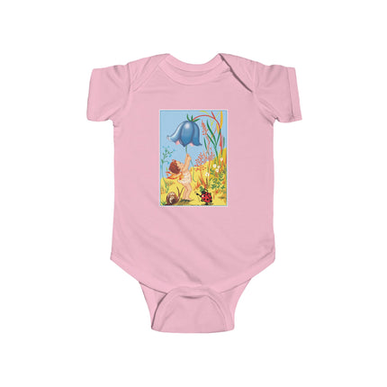 Whimsical Encounters: A Fairy’s Delight Baby Bodysuit – Garden Magic & Playful Charm