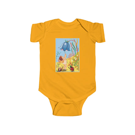 Whimsical Encounters: A Fairy’s Delight Baby Bodysuit – Garden Magic & Playful Charm