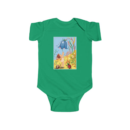 Whimsical Encounters: A Fairy’s Delight Baby Bodysuit – Garden Magic & Playful Charm
