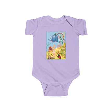 Whimsical Encounters: A Fairy’s Delight Baby Bodysuit – Garden Magic & Playful Charm