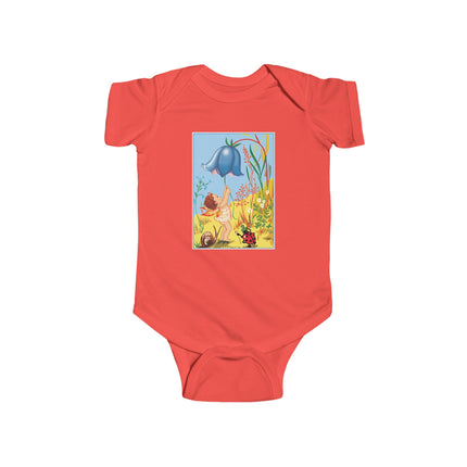 Whimsical Encounters: A Fairy’s Delight Baby Bodysuit – Garden Magic & Playful Charm