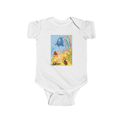 Whimsical Encounters: A Fairy’s Delight Baby Bodysuit – Garden Magic & Playful Charm