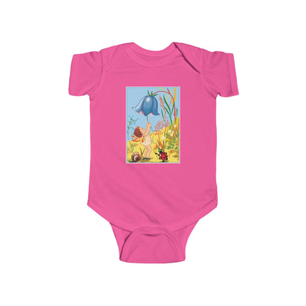 Whimsical Encounters: A Fairy’s Delight Baby Bodysuit – Garden Magic & Playful Charm