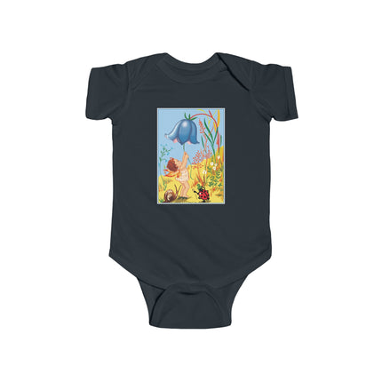 Whimsical Encounters: A Fairy’s Delight Baby Bodysuit – Garden Magic & Playful Charm