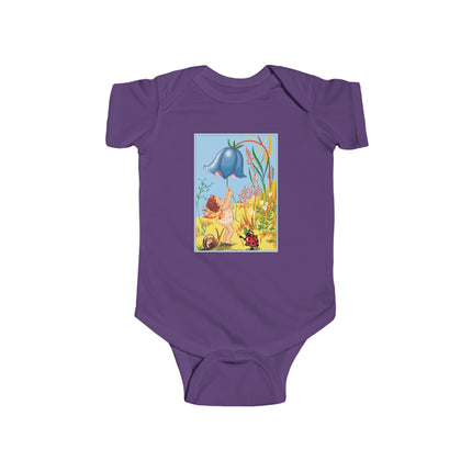 Whimsical Encounters: A Fairy’s Delight Baby Bodysuit – Garden Magic & Playful Charm
