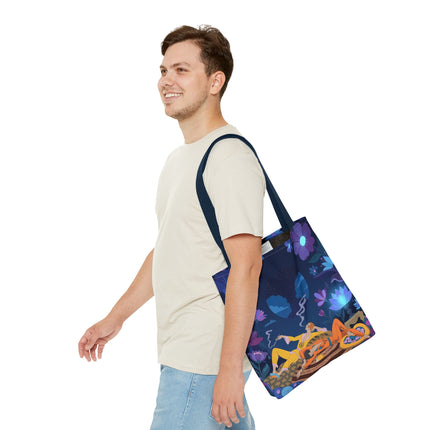 🌙🌺 The Midnight Garden Dreamers Tote Bag – Art Deco Nocturne