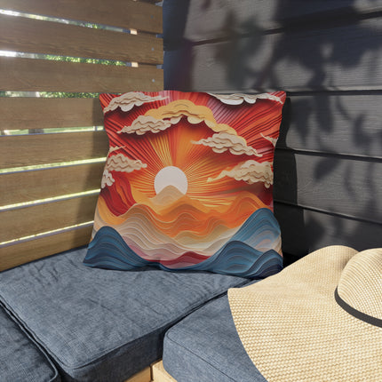 Vibrant Sunrise Sky Outdoor Pillows
