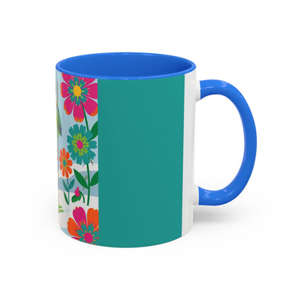 🎿🌸 The Winter Flower Adventurer Colorful Mug – Colorful Ski Fantasy
