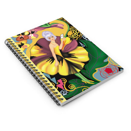 Enchanted Pansy Elegance Spiral Notebook - Ruled Line