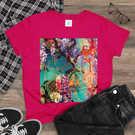 Golden Wisteria Symphony Women's Midweight Cotton Tee