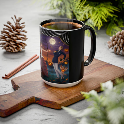 🏹🎃 Cupid's Arrow At Pumpkin Moon Manor Colorful Mug – Romantic Halloween Charm