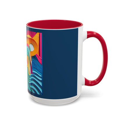 Surfing Zebra Colorful Mugs (11oz, 15oz)