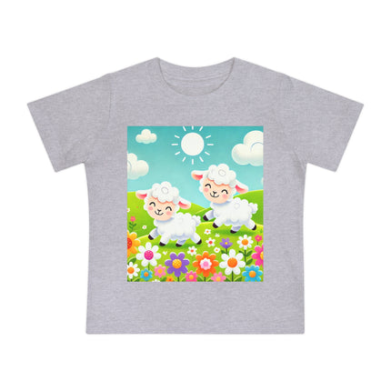 Pair of Lambs Baby T-Shirt – Gentle Joy in the Meadow