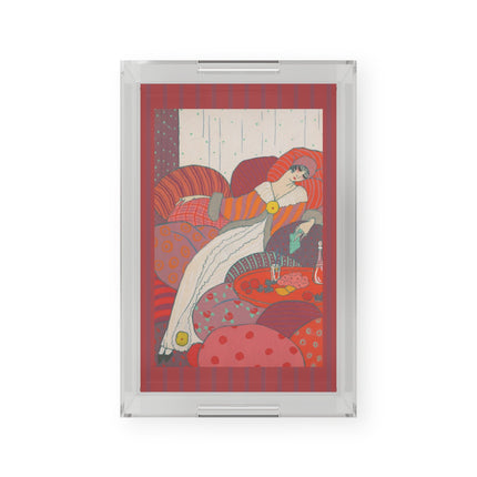 Les Coussins by Georges Lepape Acrylic Serving Tray