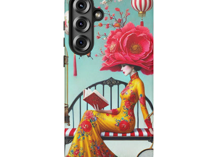 Reading In A Painted Garden Phone Cases